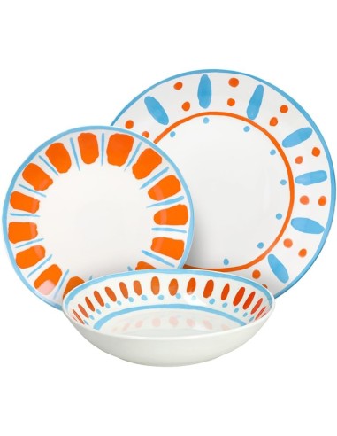 Tognana Vietri Servizio Piatti 18 Pezzi in Porcellana Multicolor | shopincasa.it