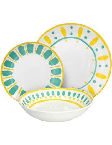 Tognana Vietri Servizio Piatti 18 Pezzi in Porcellana Multicolor | shopincasa.it