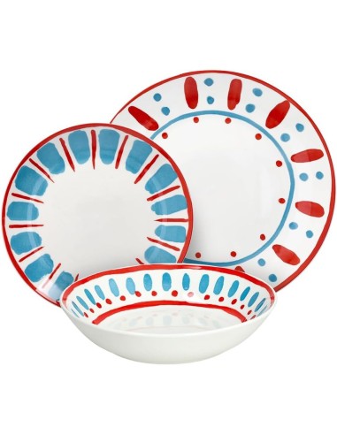 Tognana Vietri Servizio Piatti 18 Pezzi in Porcellana Multicolor | shopincasa.it