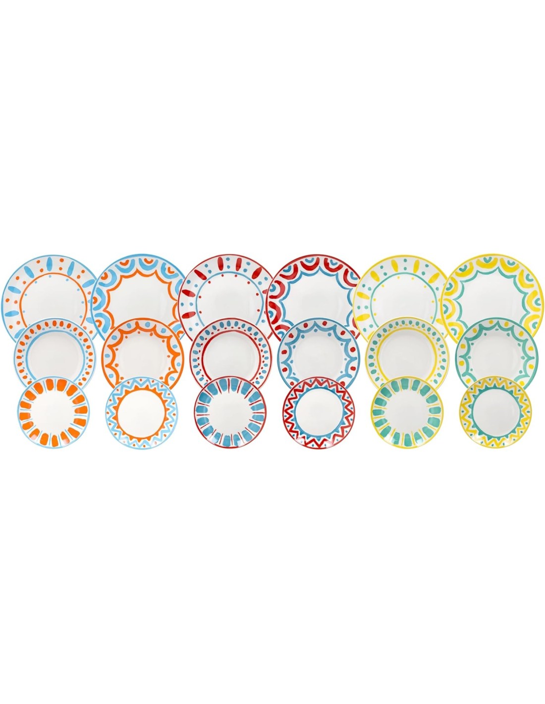 Tognana Vietri Servizio Piatti 18 Pezzi in Porcellana Multicolor | shopincasa.it