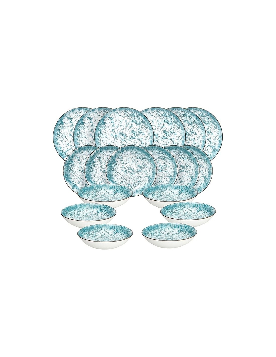 Tognana Kalos Servizio Piatti 18 Pezzi in Porcellana Azzurra | shopincasa.it