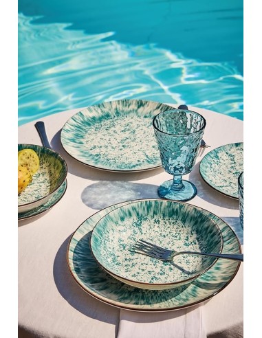 Tognana Kalos Servizio Piatti 18 Pezzi in Porcellana Azzurra | shopincasa.it