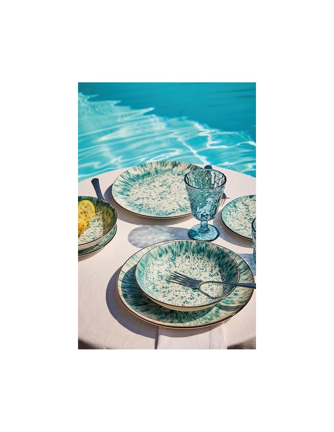 Tognana Kalos Servizio Piatti 18 Pezzi in Porcellana Azzurra | shopincasa.it