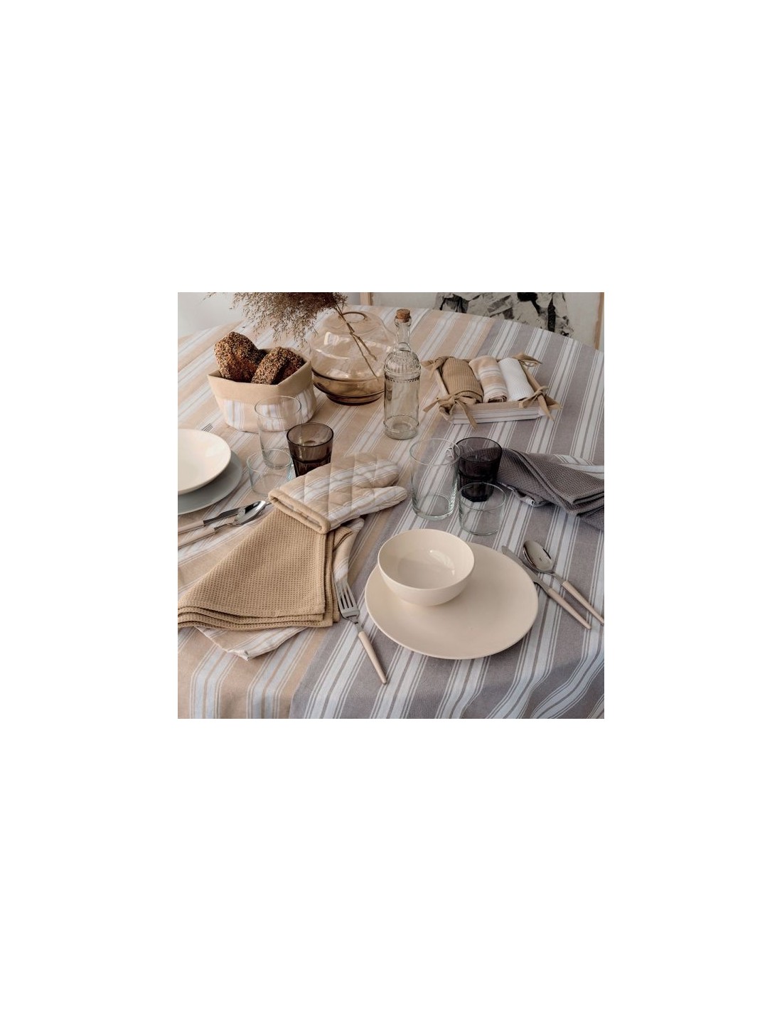 Piatto Fondo Natural Love Beige 22 cm in Gres | shopincasa.it