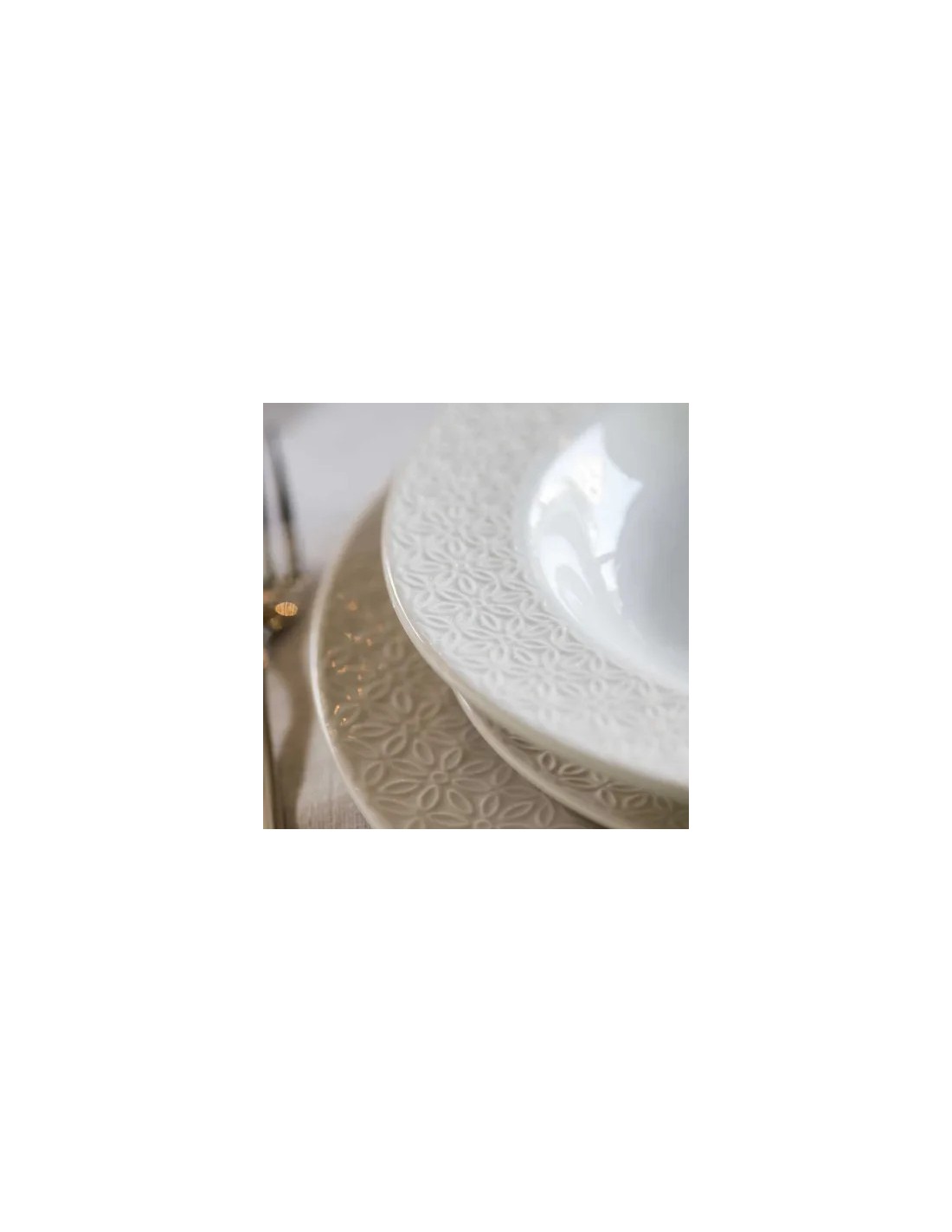 Piatto Fondo Tognana Olimpia Margaret 22 cm Porcellana Bianca | shopincasa.it