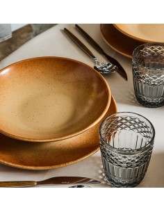 Piatto Piano 26 cm Tognana Ritual Tierra in Gres Arancione | shopincasa.it 2