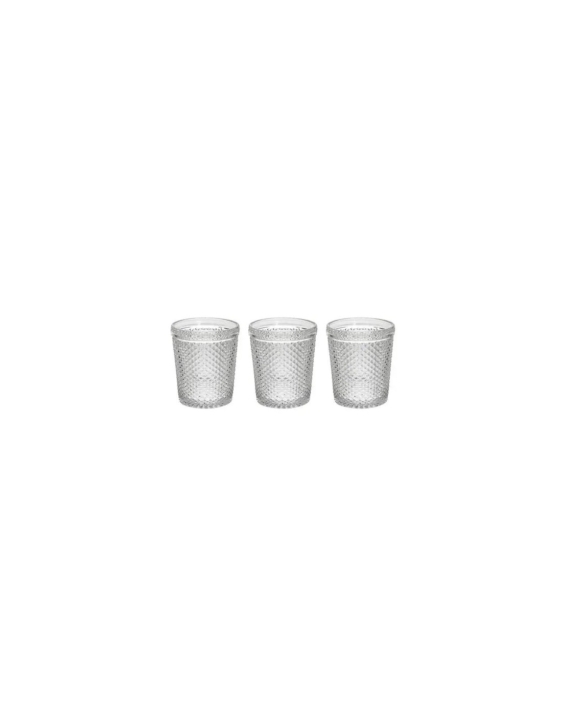 Set 3 bicchieri Tognana Diamante 300 ml in vetro trasparente su shopincasa.it