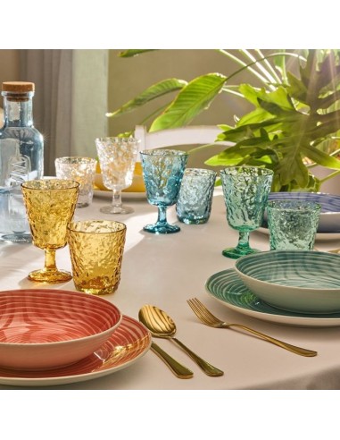 Set 6 bicchieri Tognana Elsa 27 cl azzurro impilabili su shopincasa.it