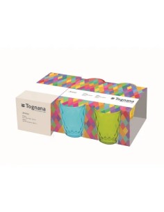 BICCHIERI ACQUA VINO BIBITA: vendita online JENNY CONF 6 BICCHIERI 320CC COLORI ASSORTITI in offerta 2