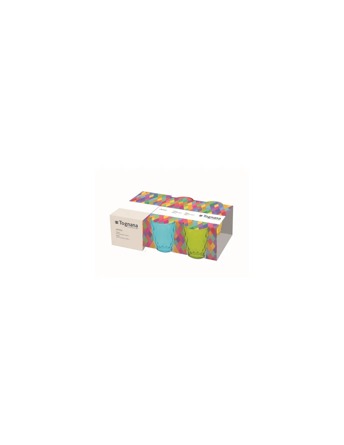 Set 6 bicchieri Tognana Jenny multicolore 320 ml su shopincasa.it