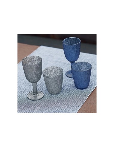 Set 3 calici bicchieri Tognana Davor 250 ml blu su shopincasa.it