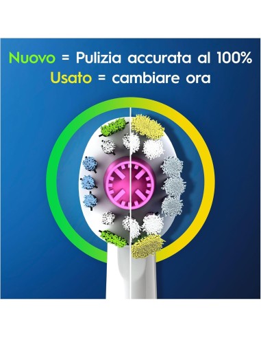 Oral-B 3D White Testine Ricambio 3 Pezzi CleanMaximiser | shopincasa.it