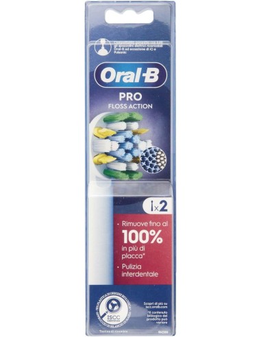 Oral-B Pro Floss Action Ricambio 2 Testine per Spazzolino Elettrico | shopincasa.it