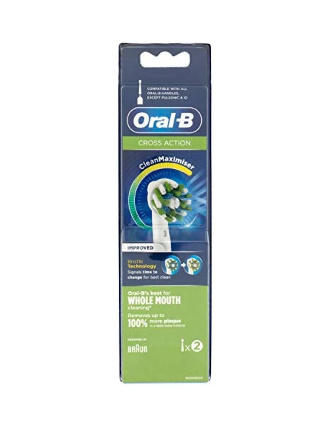 Oral-B CrossAction CleanMaximiser Ricambio 2 Testine | shopincasa.it