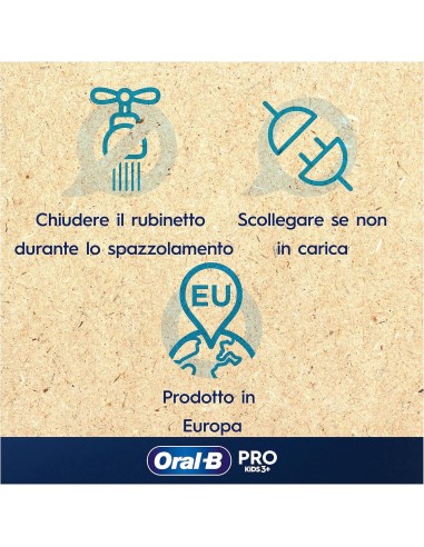Oral-B Pro Kids Spazzolino Elettrico Disney Cars Bambini 3+ | shopincasa.it