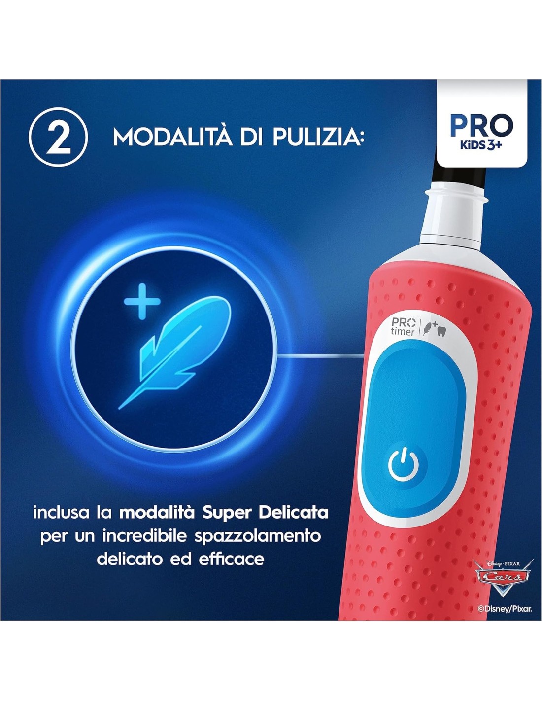 Oral-B Pro Kids Spazzolino Elettrico Disney Cars Bambini 3+ | shopincasa.it