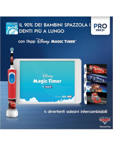 Oral-B Pro Kids Spazzolino Elettrico Disney Cars Bambini 3+ | shopincasa.it