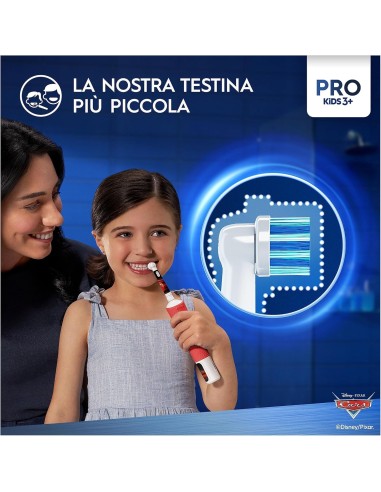 Oral-B Pro Kids Spazzolino Elettrico Disney Cars Bambini 3+ | shopincasa.it