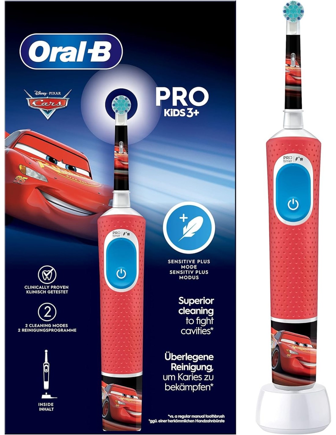 Oral-B Pro Kids Spazzolino Elettrico Disney Cars Bambini 3+ | shopincasa.it