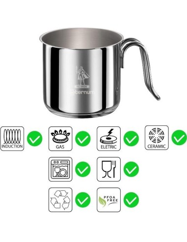 Aeternum La Divina Bollilatte Acciaio Inox 12 cm Induzione | shopincasa.it