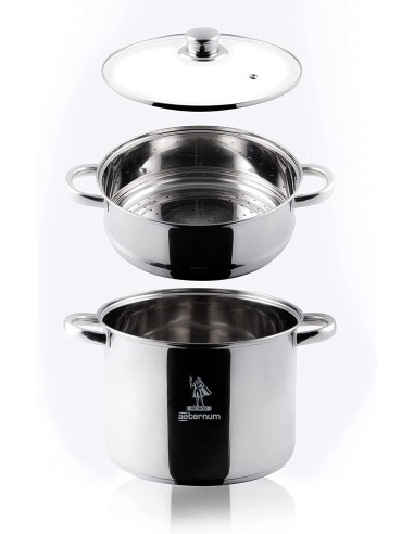 Aeternum Divina Vaporiera 22 cm – Acciaio Inox, Induzione