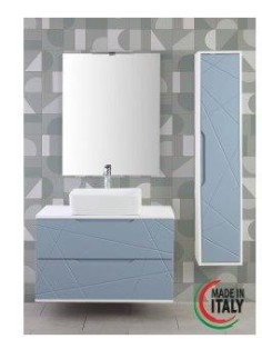 COMPLETO BAGNO 90CM FURORE AZZURRO POLVERE