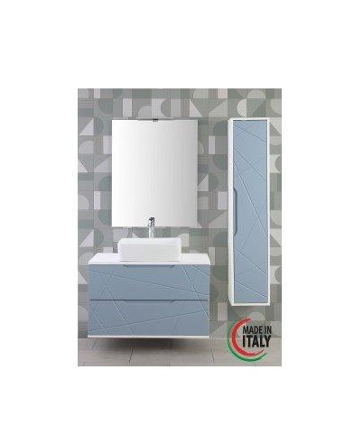 COMPLETO BAGNO 90CM FURORE AZZURRO POLVERE