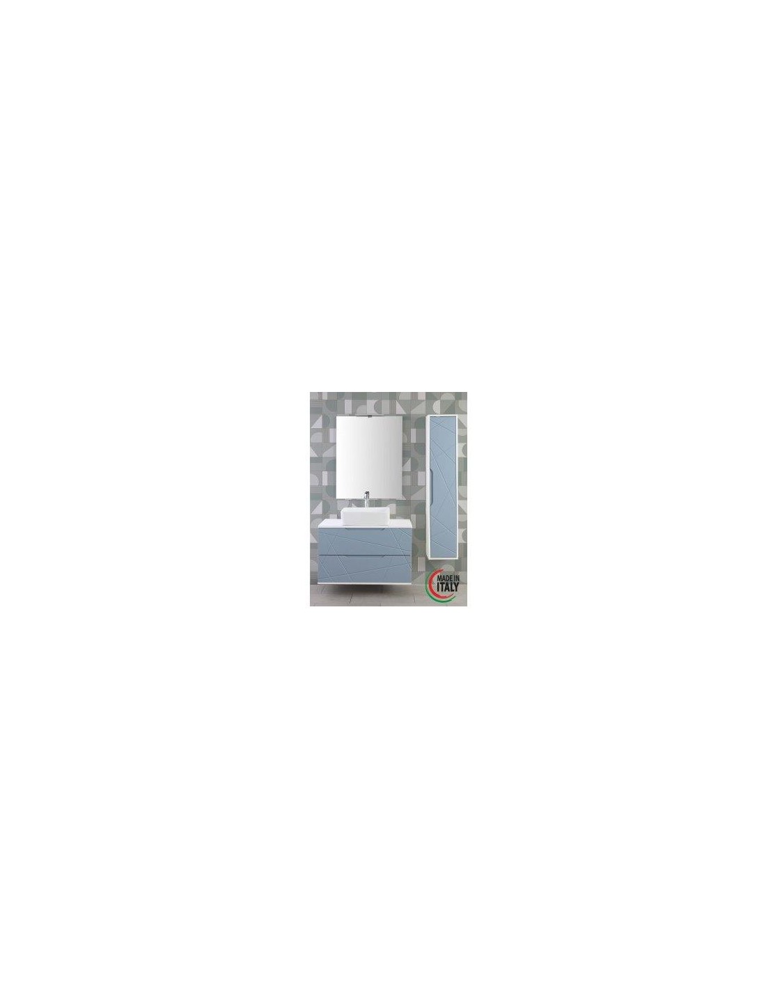 COMPLETO BAGNO 90CM FURORE AZZURRO POLVERE