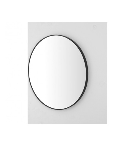 SPECCHIO 80CM NERO CORNICE METALLO
