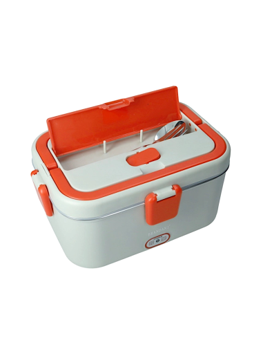 BORSE FRIGO: vendita online LUNCH BOX TERMICA GRIGIA/ROSSA C/POSATE E BORSA CONTENITORE INOX in offerta