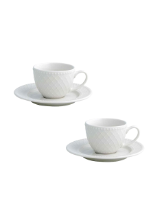 SET 2 TAZZINE CAFFE BURLESQUE PORCELLANA