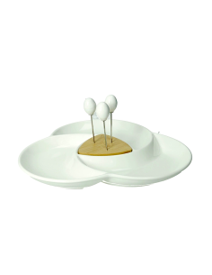 Antipastiera “Spicchio di Luna” Brandani in Porcellana e Bamboo – shopincasa.it