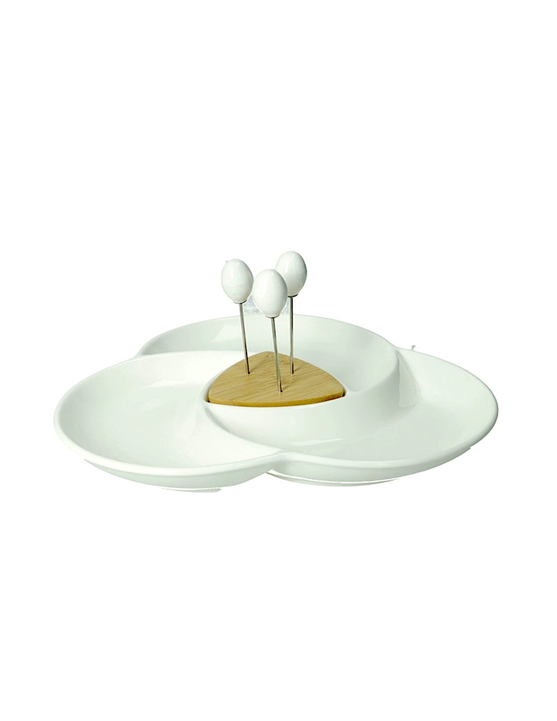 Antipastiera “Spicchio di Luna” Brandani in Porcellana e Bamboo – shopincasa.it