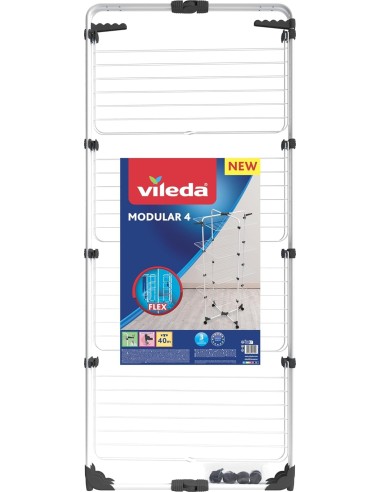 Vileda Modular 4 Stendibiancheria a Torre 4 Livelli Pieghevole - shopincasa.it