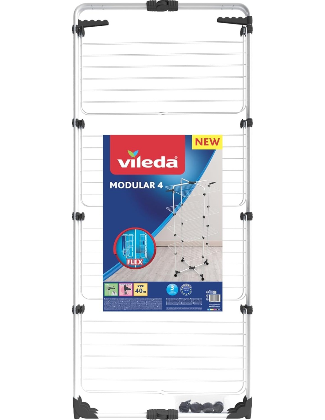 Vileda Modular 4 Stendibiancheria a Torre 4 Livelli Pieghevole - shopincasa.it