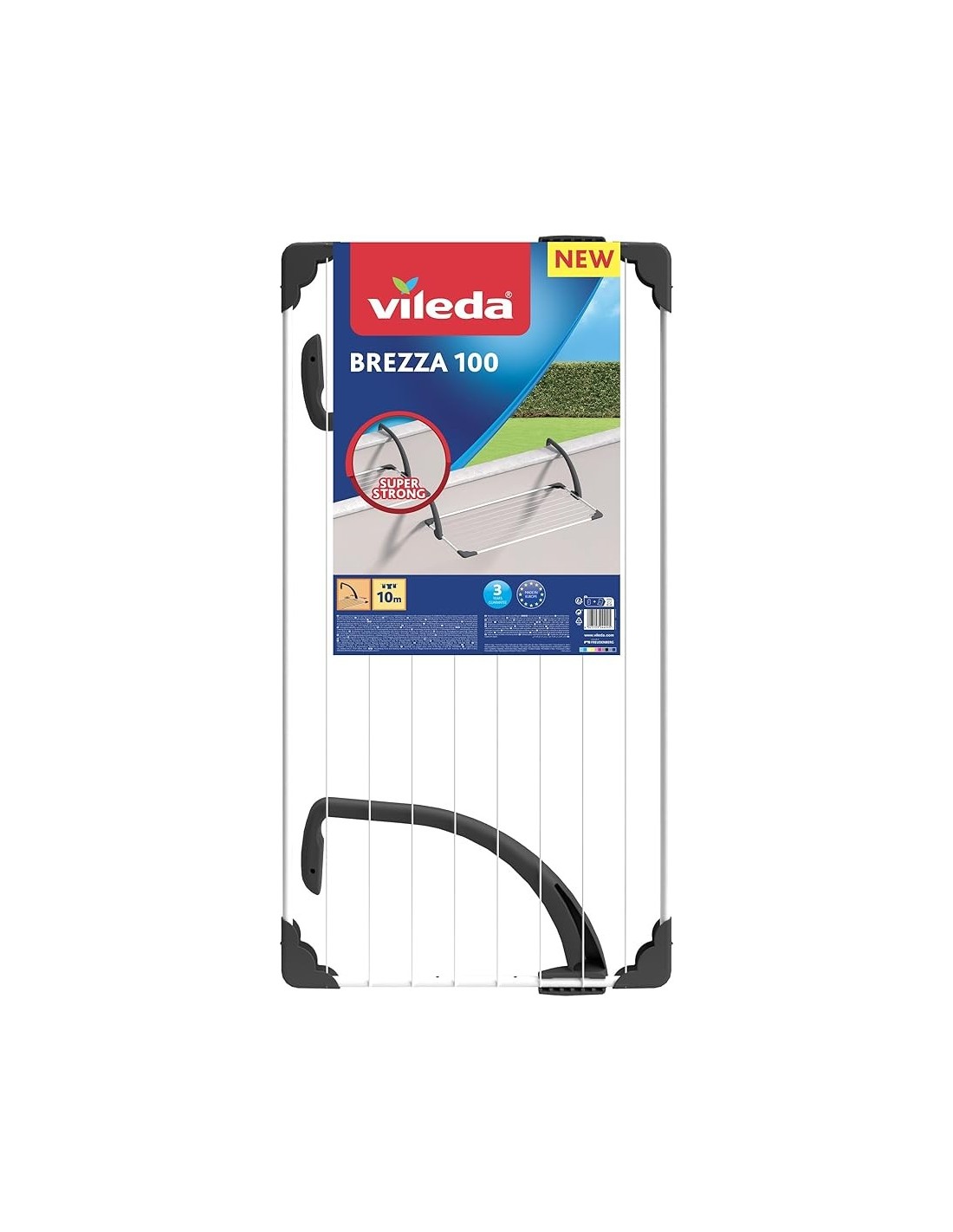 Vileda Brezza 100 Stendibiancheria da Balcone con Bracci Regolabili - shopincasa.it