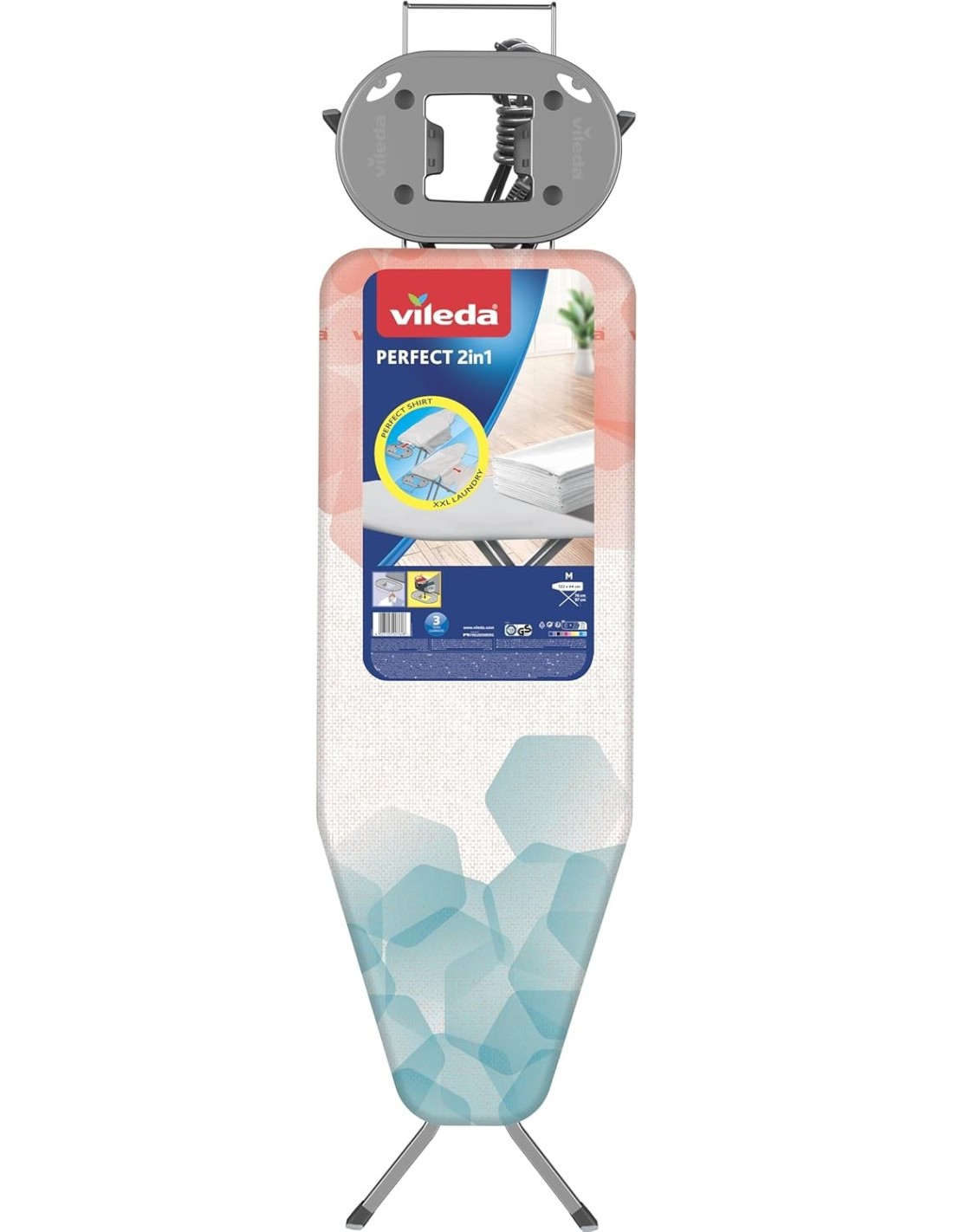 Vileda Asse da Stiro Perfect 2 in 1 con Portacaldaia – Professionale e Regolabile – shopincasa.it