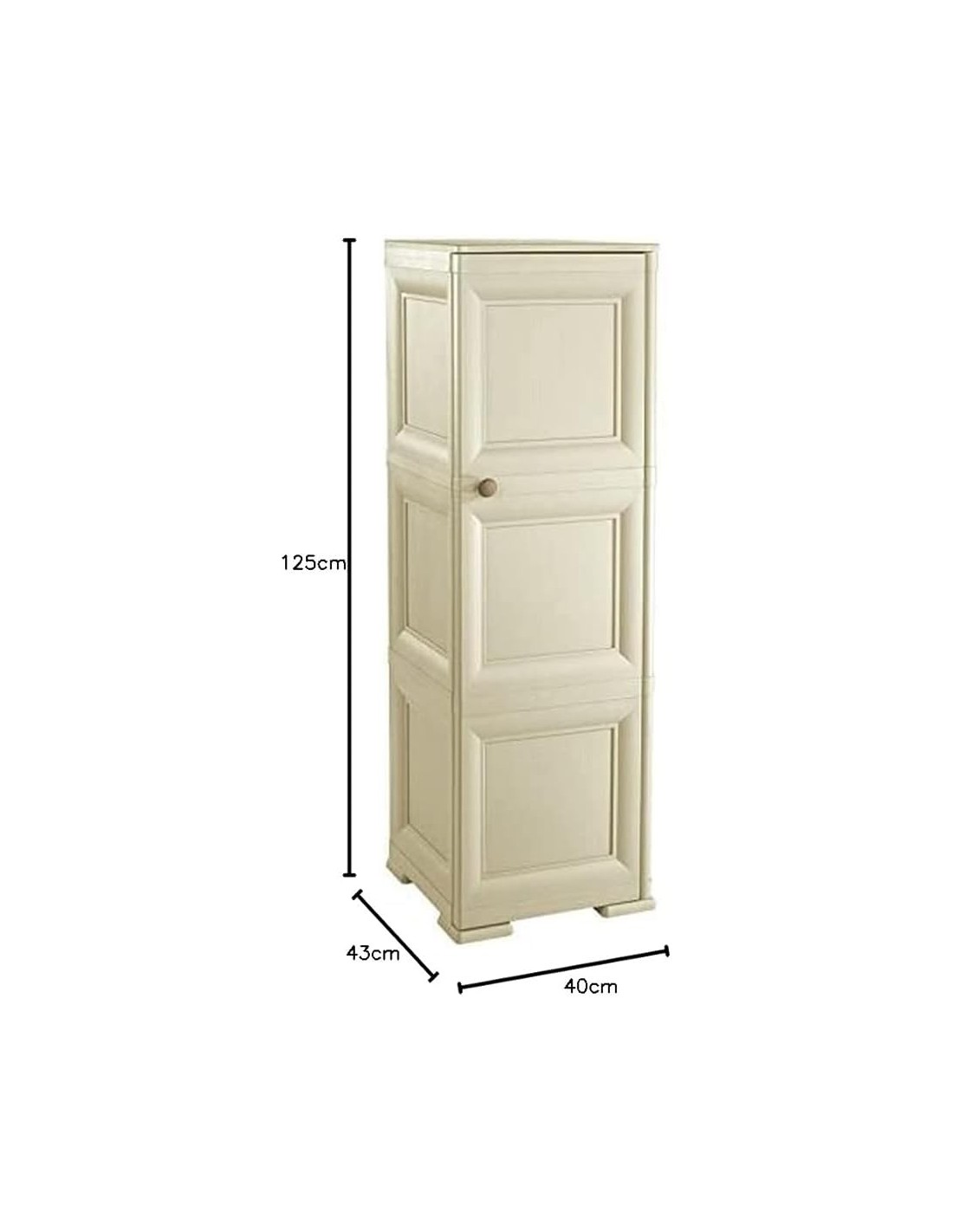 Tontarelli Colonnina 3 Moduli Angora – Mobile in Plastica Resistente – shopincasa.it