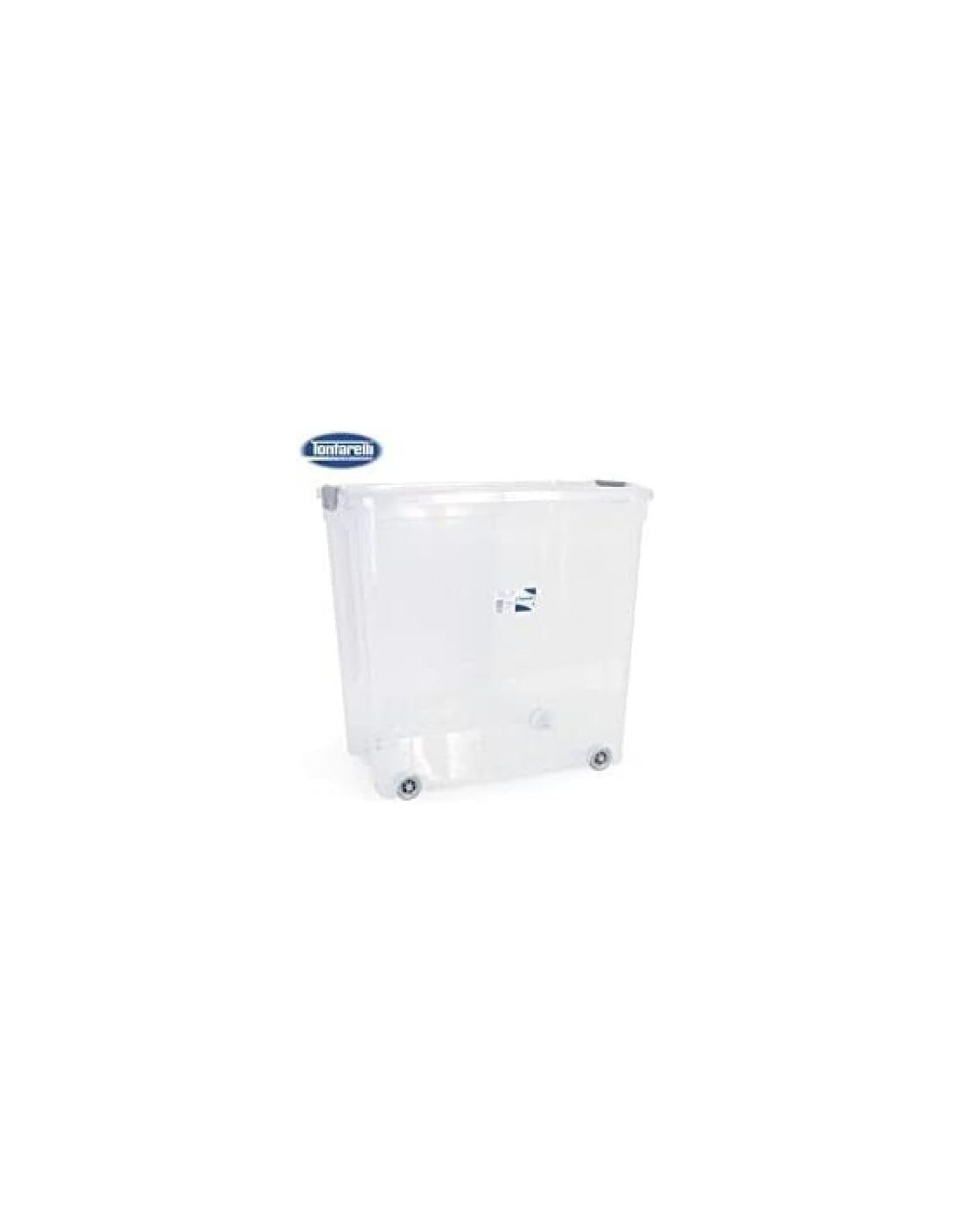 Tontarelli Contenitore 85 L con Coperchio e Ruote Trasparente | shopincasa.it