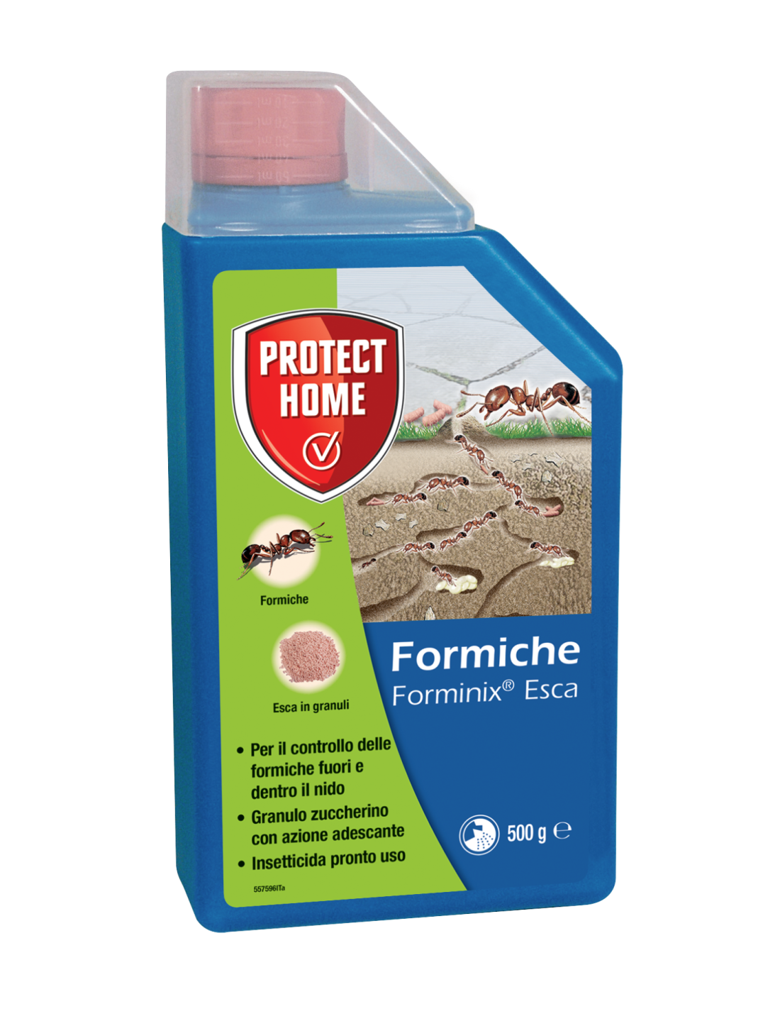 IGIENE PAVIMENTI - BAGNO - DEO CASA: vendita online ESCA FORMICHE IN GRANULI FORMINIX PROTECT HOME 500 GRAMMI CON MISURINO in...