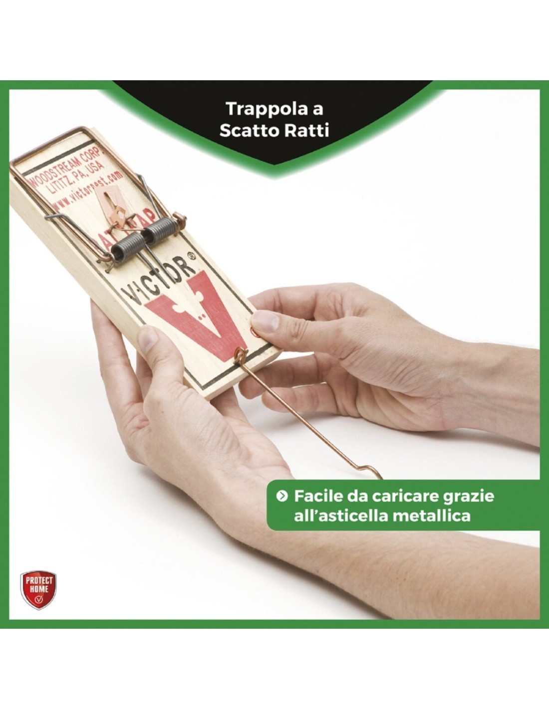IGIENE PAVIMENTI - BAGNO - DEO CASA: vendita online TRAPPOLA A SCATTO VICTOR PROTECT HOME PER RATTI in offerta