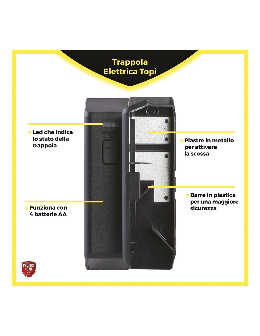 IGIENE PAVIMENTI - BAGNO - DEO CASA: vendita online TRAPPOLA ELETTRICA VICTOR PROTECT HOME PER TOPI in offerta