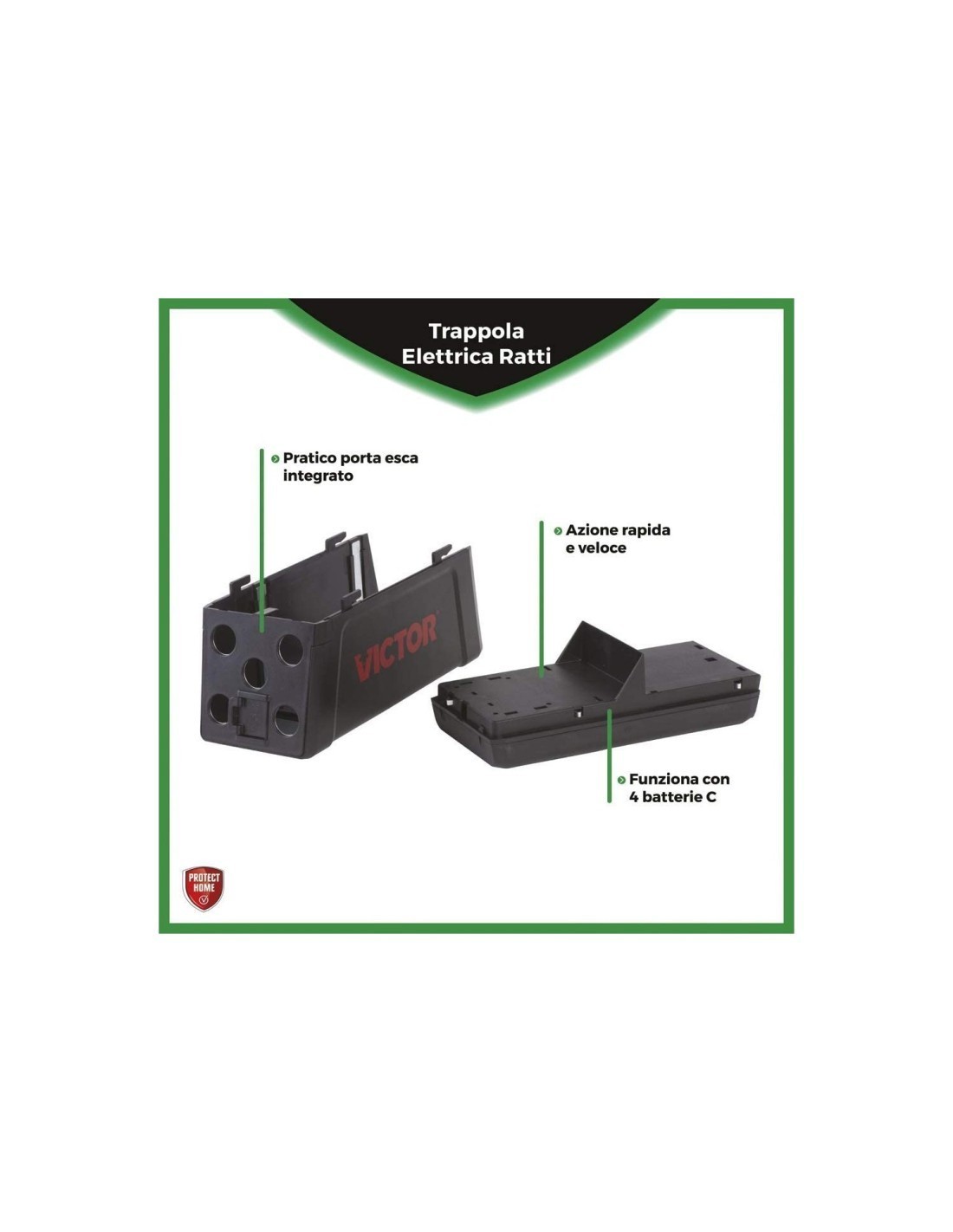 IGIENE PAVIMENTI - BAGNO - DEO CASA: vendita online TRAPPOLA ELETTRICA VICTOR PROTECT HOME PER RATTI in offerta