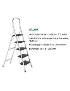 SGABELLO SALGO ALLUMINIO 4 GRADINI