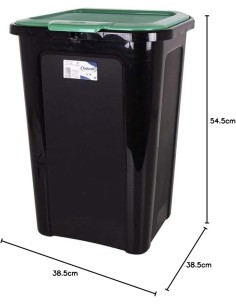 Pattumiera Tontarelli 44L plastica gialla per raccolta plastica | shopincasa.it