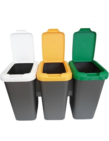 Tontarelli Trio Cestino Raccolta Differenziata 75 Litri Multicolore | shopincasa.it