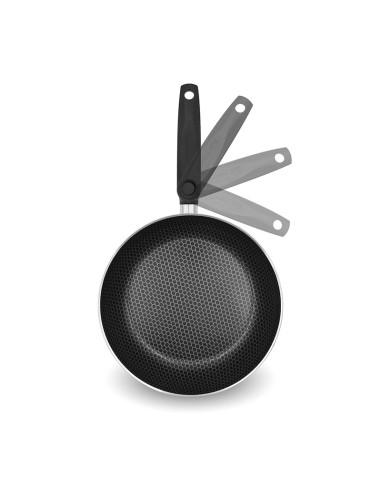 Bis padelle induzione AM Bee 24 e 28 cm con manico pieghevole | shopincasa.it