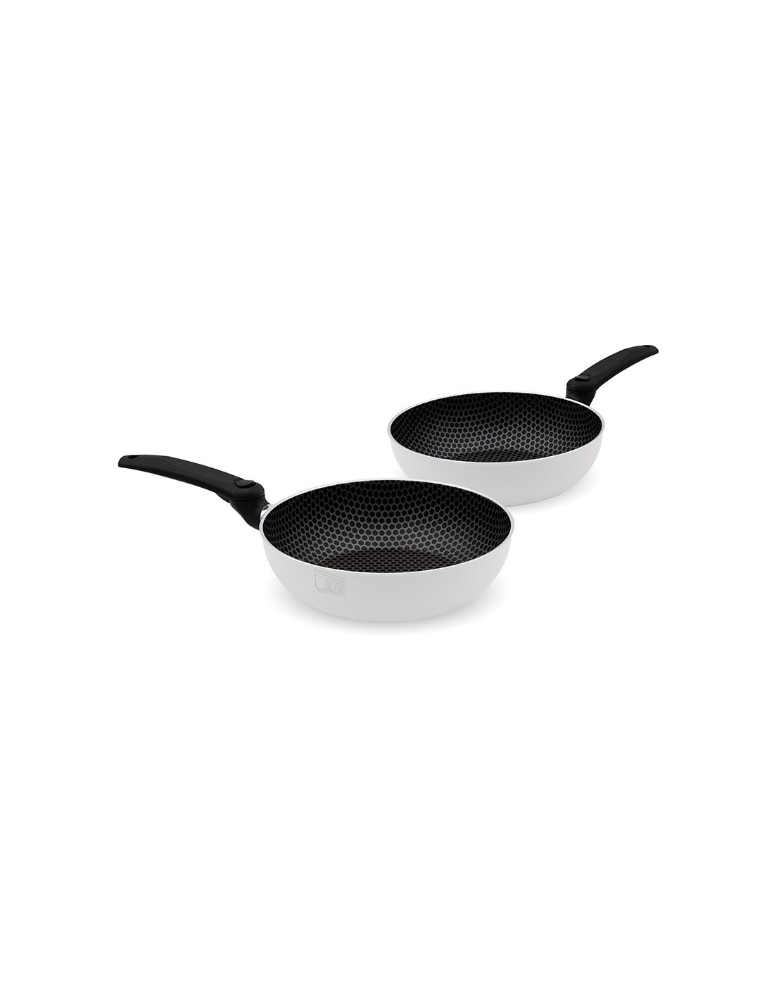 Bis padelle induzione AM Bee 24 e 28 cm con manico pieghevole | shopincasa.it