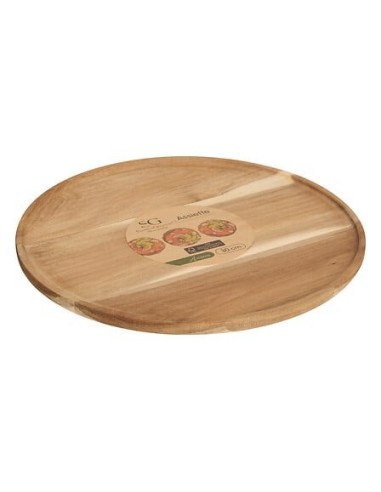 Piatto da portata Acacia 30 cm in legno naturale | shopincasa.it