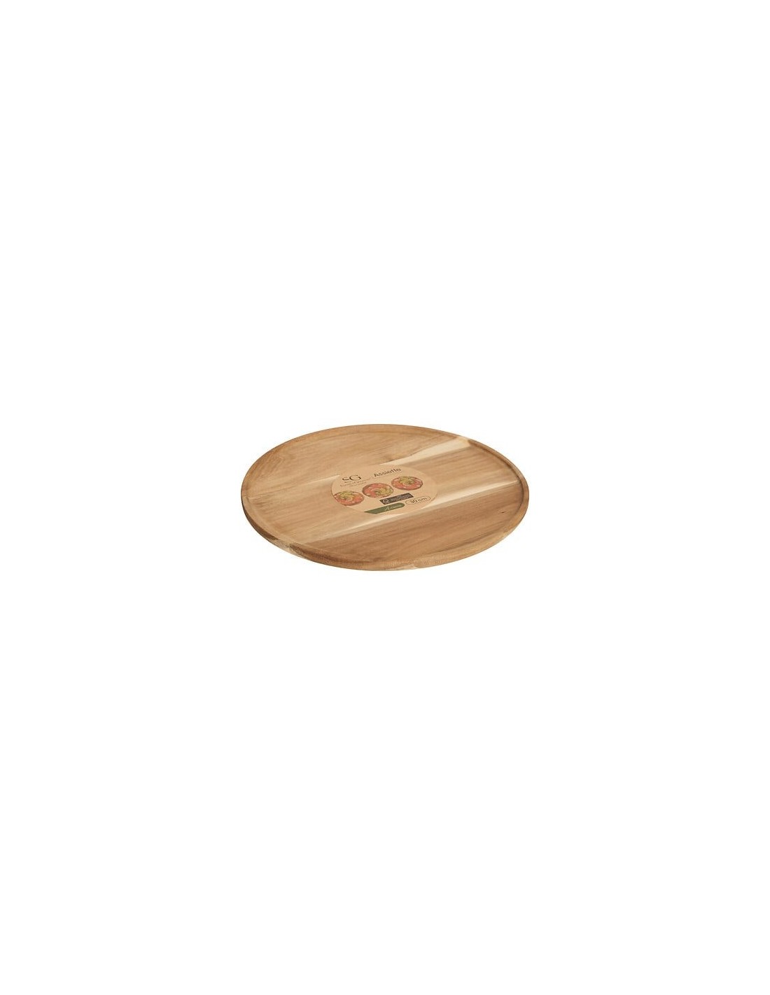 Piatto da portata Acacia 30 cm in legno naturale | shopincasa.it